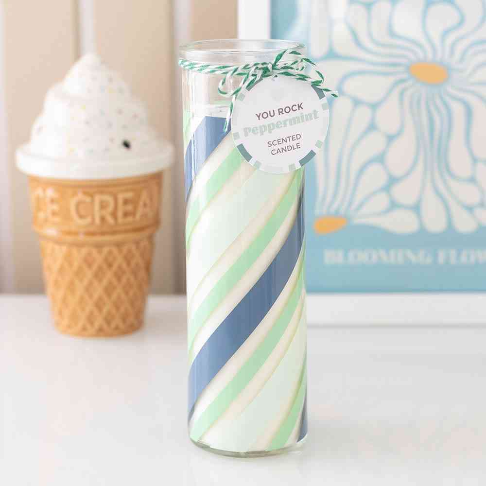 Something Different - Candy Stripe Peppermint Tube Scented Candle - Multicolours